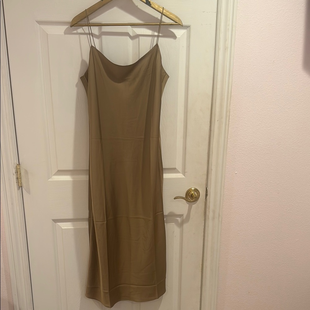 Elegant Tan Slip Dress